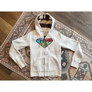 Roxy Zip Up Hoodie Sweater Jacket M